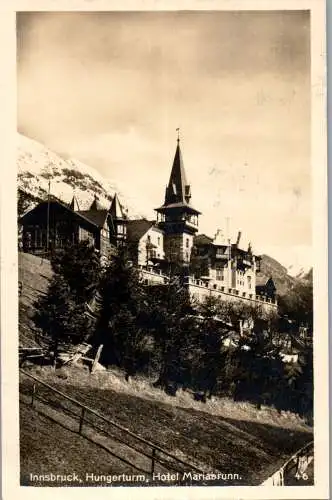 56349 - Tirol - Innsbruck , Hungerturm , Hotel Mariabrunn  - gelaufen 1926