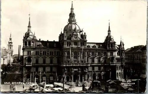 56352 - Steiermark - Graz , Rathaus , Hauptplatz - gelaufen 1955