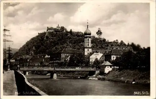 56356 - Steiermark - Graz , Mur , Schloßberg - gelaufen 1942