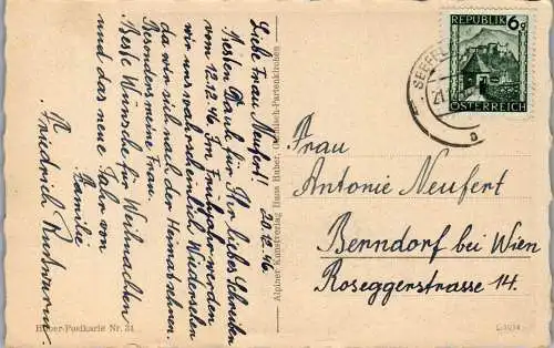 56369 - Tirol - Seefeld , gegen Reither Spitze , Reitherspitze - gelaufen 1946