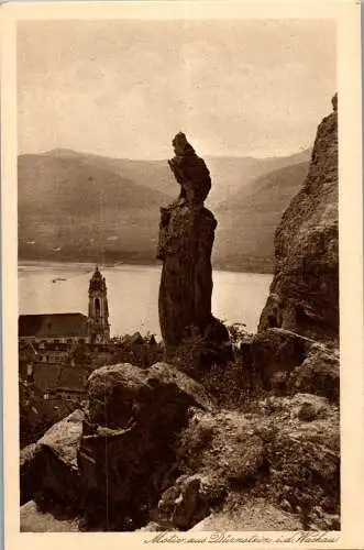 56370 - Niederösterreich - Dürnstein , Motiv aus Dürnstein in der Wachau - gelaufen 1923