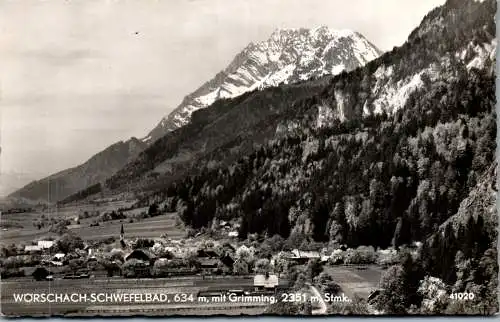 56401 - Steiermark - Wörschach , Schwefelbad mit Grimming - gelaufen 1956