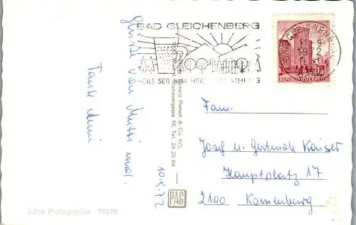 56407 - Steiermark - Bad Gleichenberg , Kurmittelhaus , Kurort - gelaufen 1972