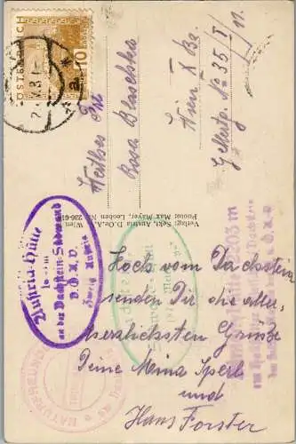 56412 - Steiermark - Ramsau , Dachtein und Austriahütte , Austria Hütte - gelaufen 1931