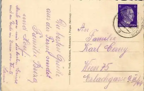 56423 - Salzburg - Schwarzach , im Pongau , Panorama - gelaufen 1944