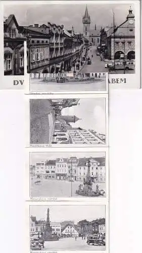 56424 - Tschechien - Dv?r Králové nad Labem , Königinhof an der Elbe , Klappkarte , Mehrbildkarte - gelaufen 1938