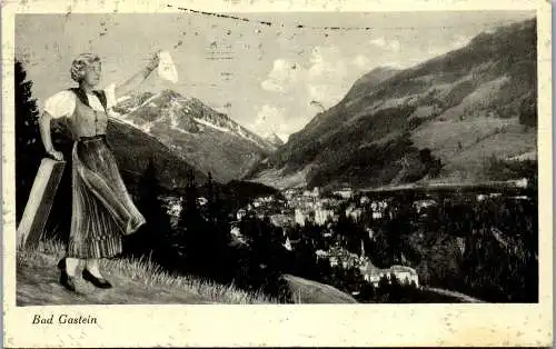 56455 - Salzburg - Bad Gastein , von der Liesl mit Radhausberg - gelaufen 1940