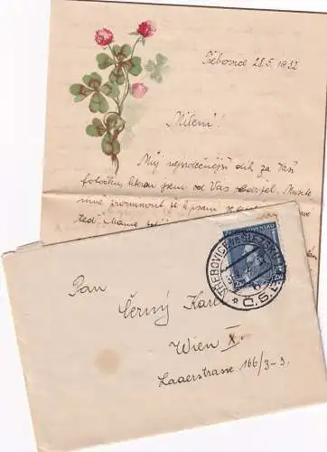 56485 - Tschechien - Brief , T?ebovice ve Slezsku - Wien , Mit Inhalt - gelaufen 1932