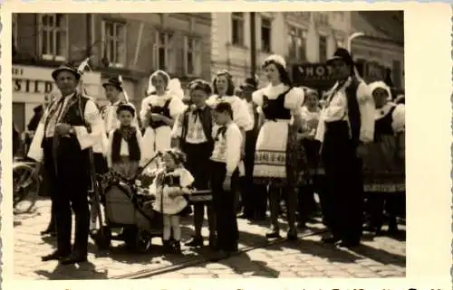 56492 - Tracht - Tschechien , Personen in Tracht - nicht gelaufen 1950