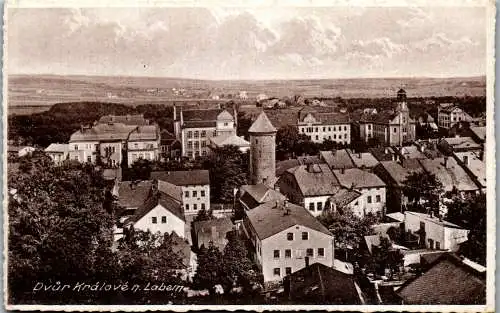 56505 - Tschechien - Dv?r Králové , Königinhof an der Elbe , Panorama - gelaufen 1937