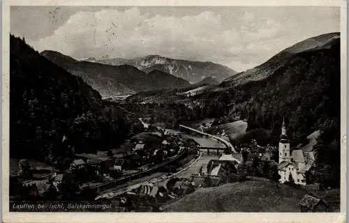 56513 - Oberösterreich - Lauffen , bei Ischl , Salzkammergut , Panorama - gelaufen 1943