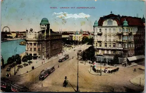 56533 - Wien - Wien , Urania mit Aspernplatz - gelaufen 1927