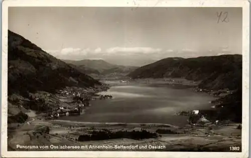 56557 - Kärnten - Ossiach , Ossiachersee mit Annenheim Sattendorf und Ossiach - gelaufen 1928