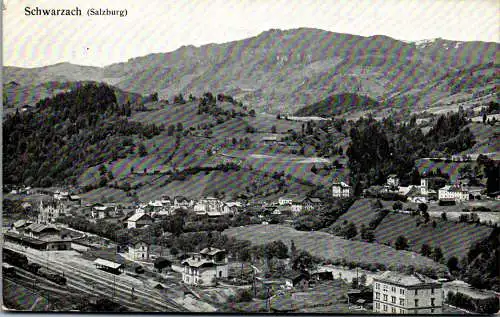 56565 - Salzburg - Schwarzach , Panorama - gelaufen 1942