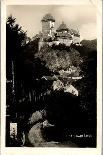 56571 - Tschechien - Karlstejn , Hrad , Burg Karlstejn  - gelaufen 1936