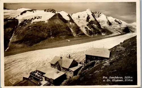 56592 - Kärnten - Heiligenblut , Franz Josefshaus u. Groß Glockner , Pasterze - gelaufen