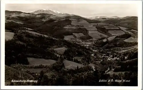 56594 - Niederösterreich - Edlitz , Schneeberg Hochegg , Hohe Wand , Panorama - gelaufen