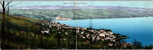 56595 - Kroatien - Abbazia , vom Weg nach Veprinaz , Doppelkarte , Panorama - nicht gelaufen