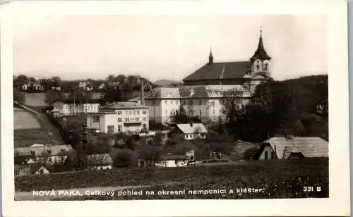 56627 - Tschechien - Nova Paka , Celkovy pohled na okresni nemocnici a klaster - gelaufen 1942