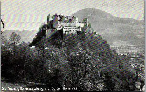 56632 - Salzburg - Salzburg , Festung Hohensalzburg v. d. Richter Höhe - gelaufen 1929