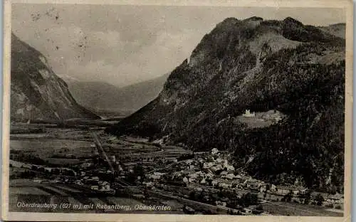 56657 - Kärnten - Oberdrauburg , mit Rabantberg , Panorama - gelaufen