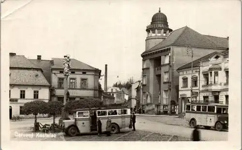 56664 - Tschechien - ?ervený Kostelec , Rothkosteletz , Stadtmotiv , Bus , Hotel - gelaufen 1940