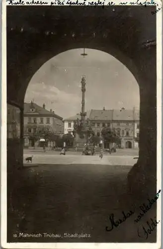 56670 - Tschechien - Mährisch Trübau , Moravská T?ebová , Stadtplatz - gelaufen 1927