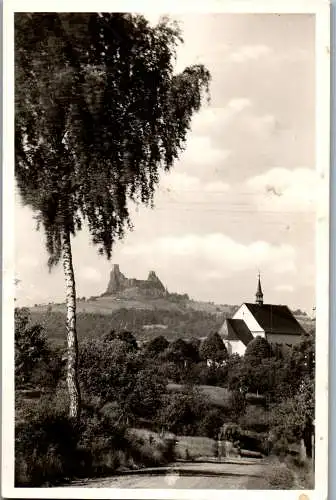 56694 - Tschechien - Cesky raj , Tyn nad Rovenskem V pozadi Trosky - gelaufen 1942