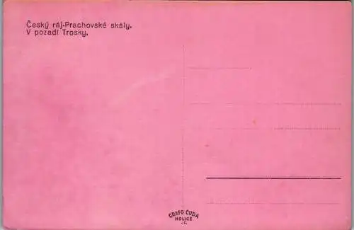 56704 - Tschechien - Cesky raj , Prachovske skaly V pozadi Trosky - nicht gelaufen