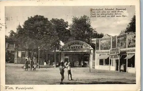 56710 - Wien - Prater , Würstelprater , Bahnhof Prater - gelaufen 1935