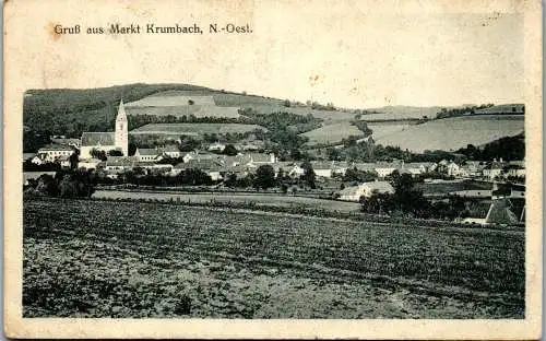 56713 - Niederösterreich - Markt Krumbach , Gruß aus , Panorama - gelaufen 1923