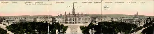 56716 - Wien - Wien , Panoramakarte , Panorama vom K. k. Hof Burgtheater aus - nicht gelaufen 1907