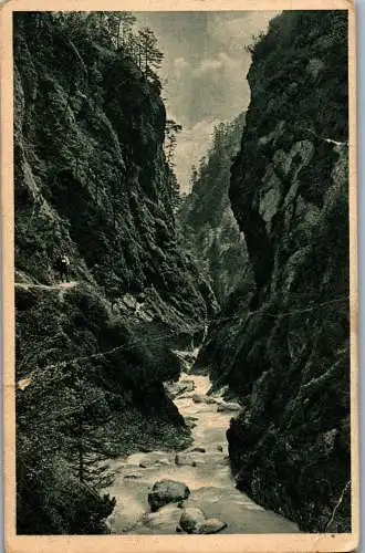 56734 - Deutschland - Berchtesgaden , Almbachklamm , l. beschädigt - gelaufen 1929