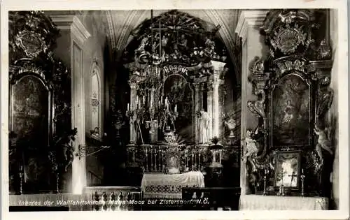 56737 - Niederösterreich - Zistersdorf , Wallfahrtskirche Maria Moos , Inneres - gelaufen 1930