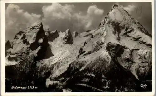 56750 - Deutschland - Berchtesgaden , Watzmann mit Frau und Kindern - gelaufen 1929