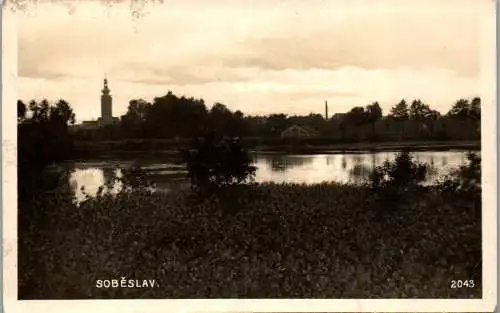 56754 - Tschechien - Sobeslav , Panorama - gelaufen