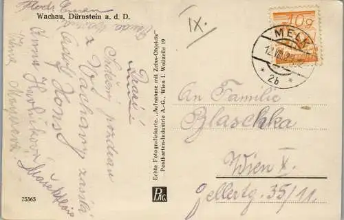 56756 - Niederösterreich - Dürnstein , an der Donau , Wachau - gelaufen 1929