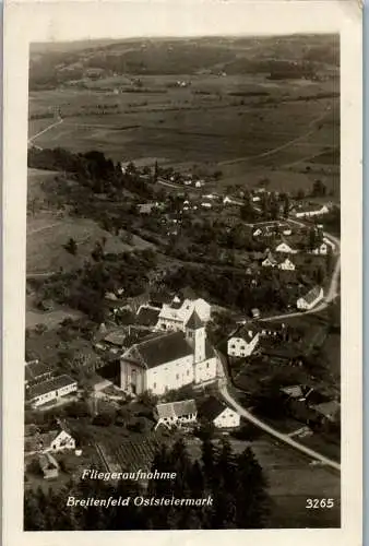 56760 - Steiermark - Breitenfeld , Fliegeraufnahme , Panorama , Oststeiermark - gelaufen 1935