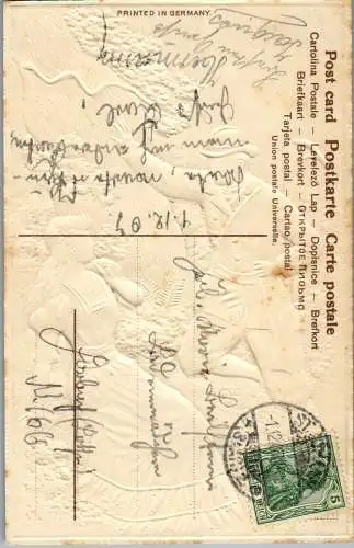 56766 - Motiv - Paare , Jagd , Das Vilja Lied , Prägekarte - gelaufen 1907