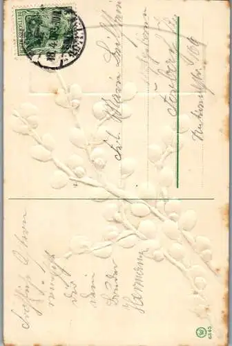 56793 - Künstlerkarte - Ostern , Fröhliche Ostern , Mailick , Prägekarte - gelaufen 1908