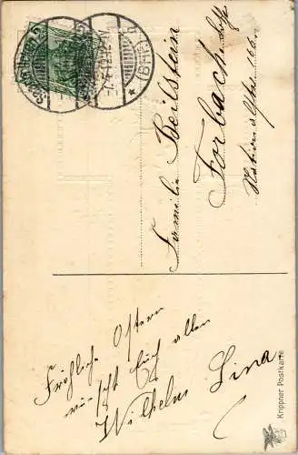 56796 - Feiern und Feste - Ostern , Fröhliche Ostern , Krippner Postkarte - gelaufen 1912