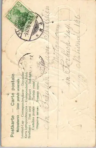 56808 - Tracht - Tirol , Tiroler Tracht , Materialkarte , Prägekarte - gelaufen 1905