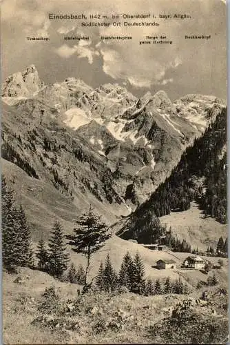 56822 - Deutschland - Oberstdorf , Einödsbach , Seltene Ansicht - gelaufen 1912