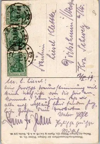 56836 - Künstlerkarte - B. Wennerberg , Die Liebesgabe , Lustige Blätter - gelaufen 1919