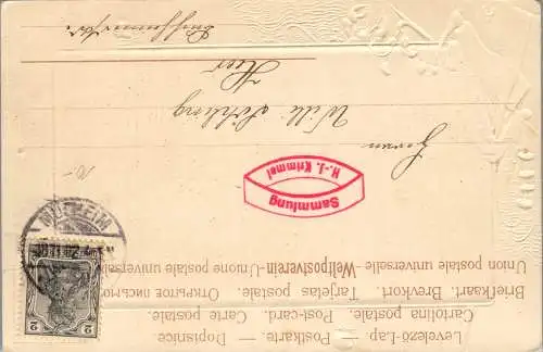 56855 - Künstlerkarte - Motiv , Brandung , Schiff , Meer - gelaufen 1902
