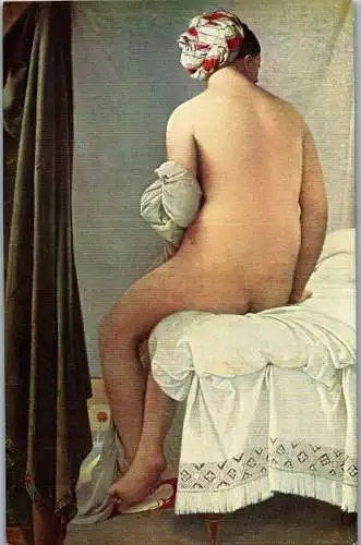 56883 - Künstlerkarte - J. Ingres , La Baigneuse , Badende Frau - nicht gelaufen