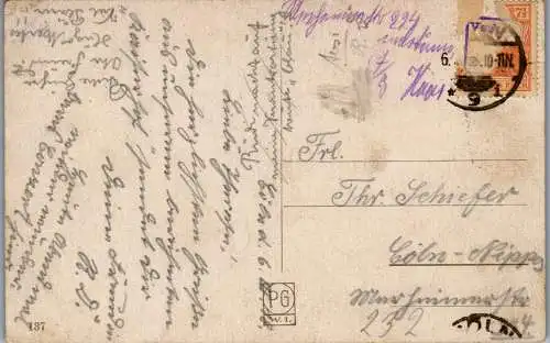 56909 - Künstlerkarte - signiert , Fridensverhandlungen - gelaufen 1918