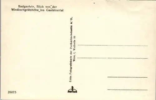 56918 - Salzburg - Bad Gastein , Blick von der Windischgrätzhöhe ins Gasteinertal - nicht gelaufen