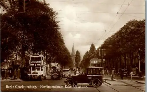 56920 - Deutschland - Berlin , Charlottenburg , Kurfürstendamm Ecke Uhlandstraße - gelaufen 1928