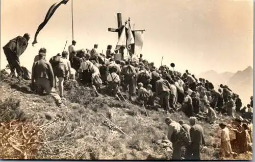 56935 - Tirol - Kundgebung , Prozession , Gipfelkreuz - nicht gelaufen